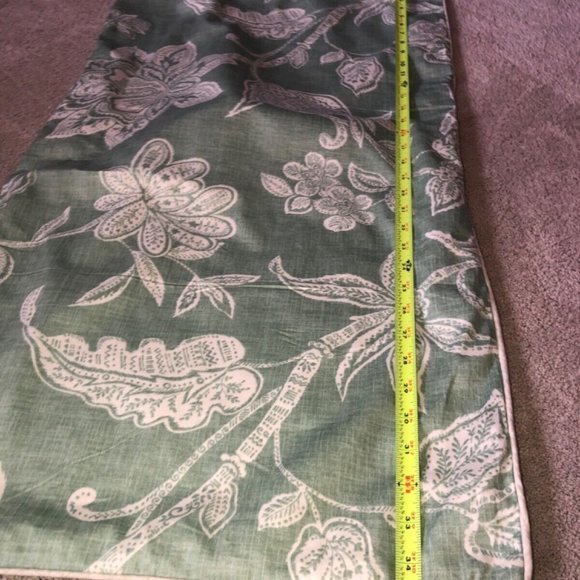 Tommy Bahama Home King Size Pillow Sham‎ Case Green Cream Floral Leaf Print (1) - Picture 13 of 13